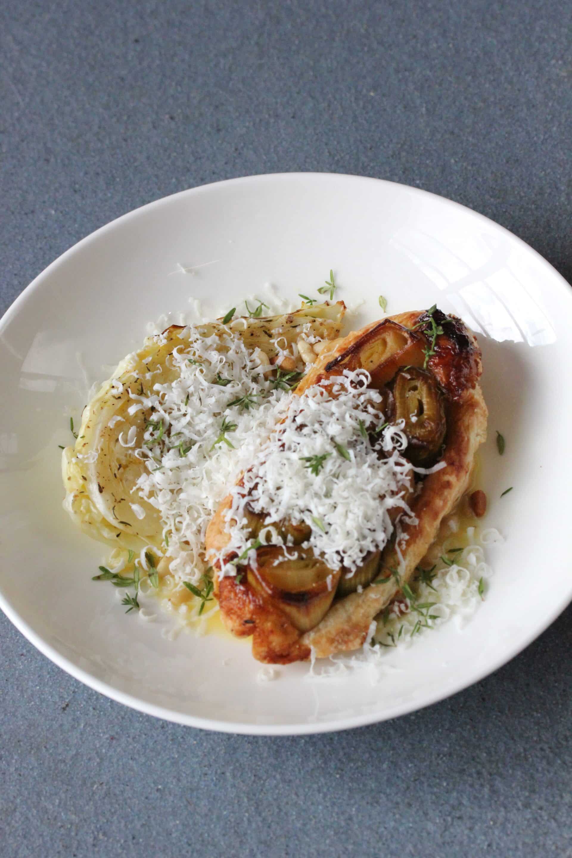 Tarte tartin prei - sitdown dinner - spitskool - cacioricotta